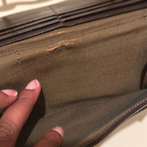 Fendi Women's Long Wallet Brown Zucca Logo Print Silver Clasp Closure - Picture 12 of 14